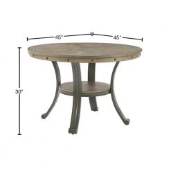 Chasin 45"L x 45"D x 30"H Pewter Round Dining Table by Powell Company 9 Chasin 45"L x 45"D x 30"H Pewter Round Dining Table by Powell Company -Powell Company Shop pewter powell company kitchen dining tables hd1749dt21 40 1000