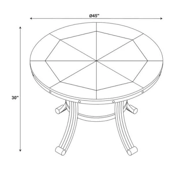 Chasin 45"L x 45"D x 30"H Pewter Round Dining Table by Powell Company 6 Chasin 45"L x 45"D x 30"H Pewter Round Dining Table by Powell Company - Image 4