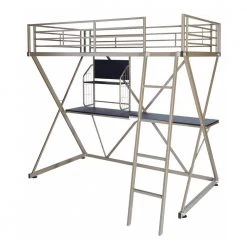 Reyer Pewter Twin Loft Bed by Powell Company