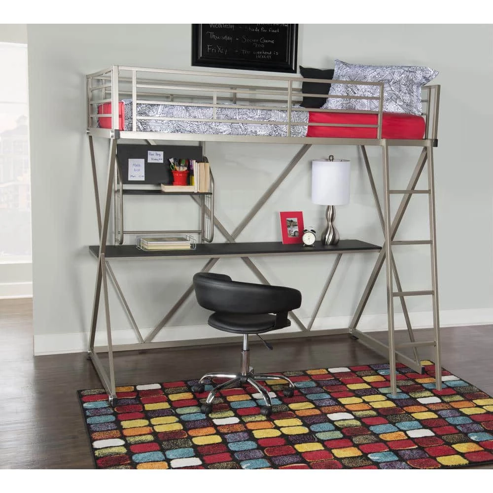 Reyer Pewter Twin Loft Bed by Powell Company 4 Reyer Pewter Twin Loft Bed by Powell Company - Image 3