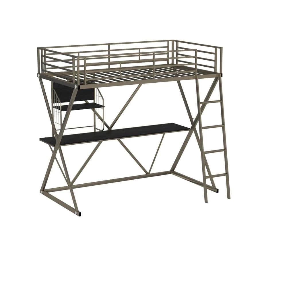 Reyer Pewter Twin Loft Bed by Powell Company 3 Reyer Pewter Twin Loft Bed by Powell Company - Image 2