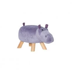 Hank Purple Hippo Kids 14" Stool by Powell Company -Powell Company Shop purple powell company kids chairs hd1526y20 c3 1000