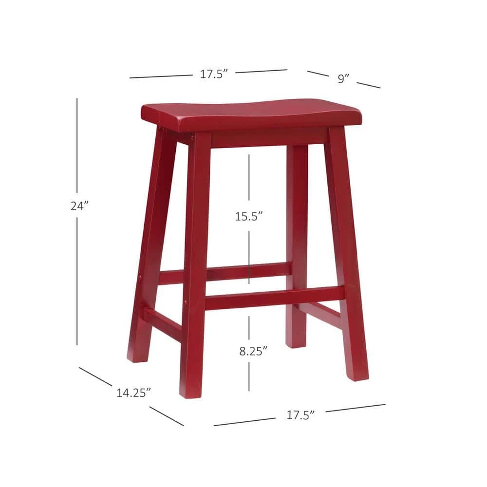 Bentley Crimson Red Wood Counter Stool by Powell Company 10 Bentley Crimson Red Wood Counter Stool by Powell Company - Image 8