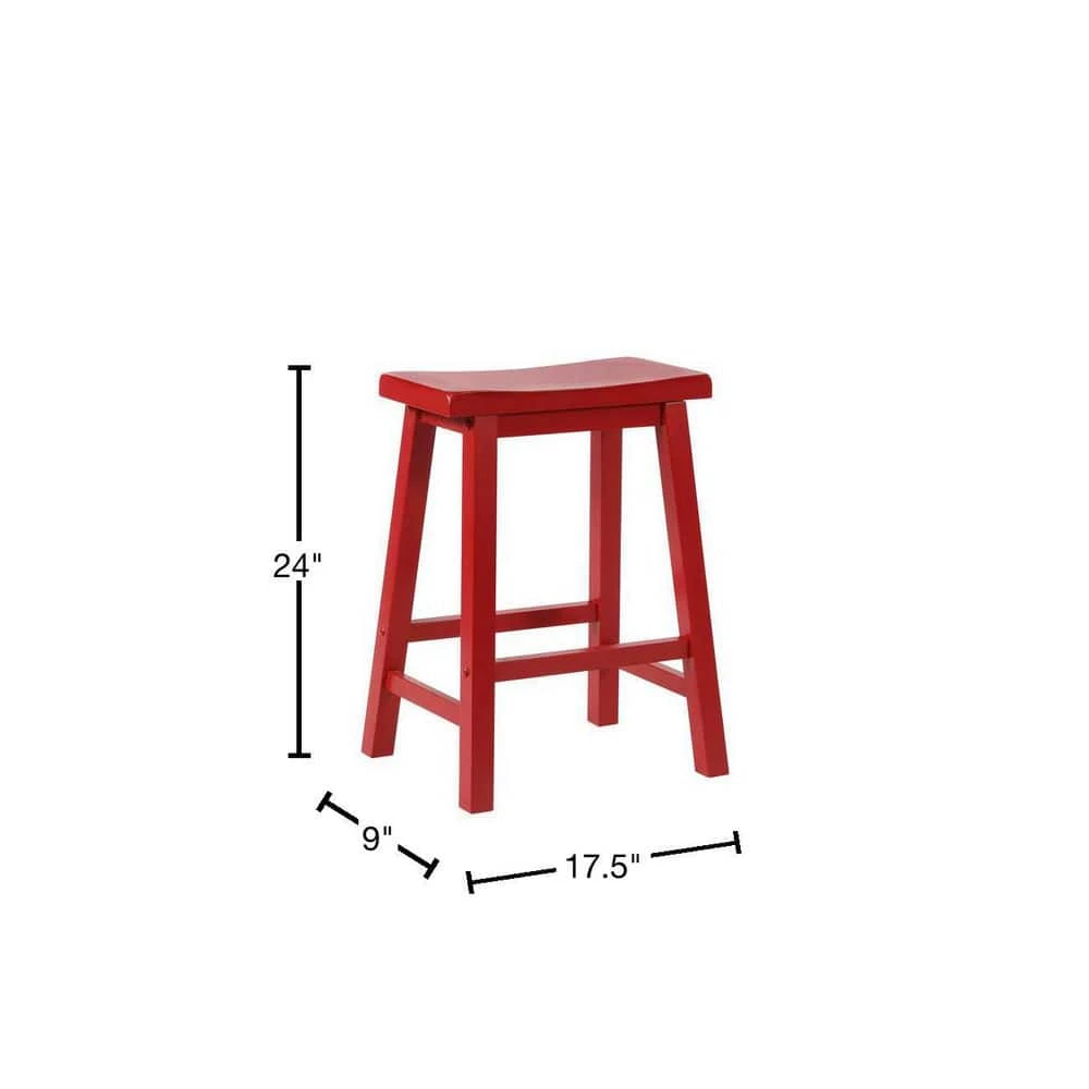 Bentley Crimson Red Wood Counter Stool by Powell Company 5 Bentley Crimson Red Wood Counter Stool by Powell Company - Image 3