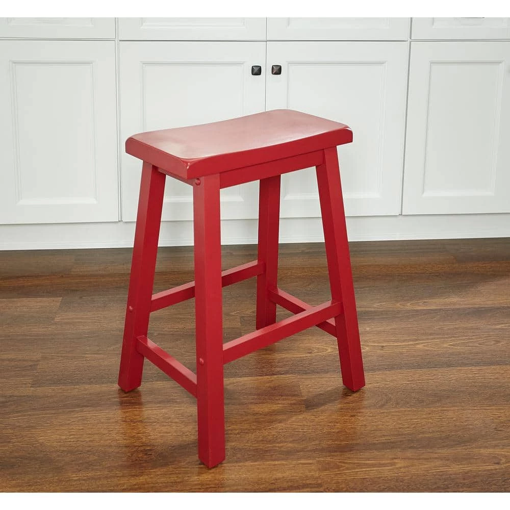 Bentley Crimson Red Wood Counter Stool by Powell Company 9 Bentley Crimson Red Wood Counter Stool by Powell Company - Image 7