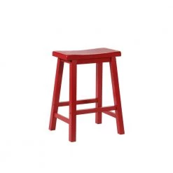 Bentley Crimson Red Wood Counter Stool by Powell Company