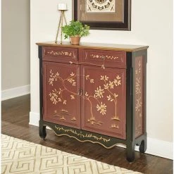 Weber 41 in. Red/Black Standard Rectangle Wood Console Table with Drawers by Powell Company 23 Weber 41 in. Red/Black Standard Rectangle Wood Console Table with Drawers by Powell Company -Powell Company Shop red powell company console tables hd1202a19 31 1000