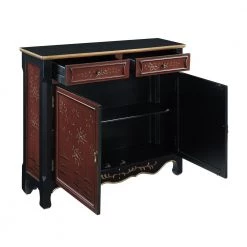 Weber 41 in. Red/Black Standard Rectangle Wood Console Table with Drawers by Powell Company 18 Weber 41 in. Red/Black Standard Rectangle Wood Console Table with Drawers by Powell Company -Powell Company Shop red powell company console tables hd1202a19 c3 1000