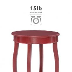 Justine 18 in. W x 18 in. D x 24 in. H Red Round Wood End / Side Table by Powell Company -Powell Company Shop red powell company end side tables hd1759st21 44 1000