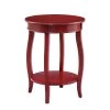Justine 18 in. W x 18 in. D x 24 in. H Red Round Wood End / Side Table by Powell Company -Powell Company Shop red powell company end side tables hd1759st21 64 1000