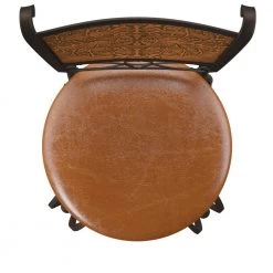 Bryant 24 in. H Copper Stamped High Back Metal Frame Cushion Seat Counter-Stool by Powell Company 17 Bryant 24 in. H Copper Stamped High Back Metal Frame Cushion Seat Counter-Stool by Powell Company -Powell Company Shop rust powell company bar stools hd1753cs21 4f 1000