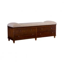 Rangeley Umber Rustic Chesnut Storage Bench by Powell Company