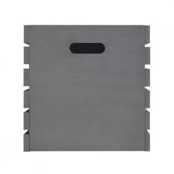 Hubbing 33 in. Grey Woodgrain Tall Side Table by Powell Company -Powell Company Shop rustic gray powell company end side tables hd1394a19g 1d 1000