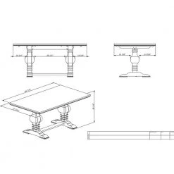 Reeser Rustic Honey Dining Table by Powell Company -Powell Company Shop rustic honey powell company kitchen dining tables hd1439dt19 4f 1000