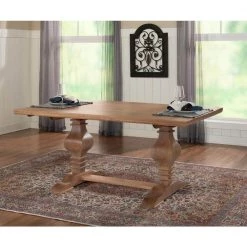 Reeser Rustic Honey Dining Table by Powell Company -Powell Company Shop rustic honey powell company kitchen dining tables hd1439dt19 fa 1000