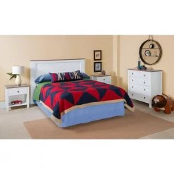 Marritt Rustic Oak and Distressed White Nightstand 13 in. x 21 in. x 20 in. by Powell Company -Powell Company Shop rustic oak distressed white powell company nightstands hd1442b19 4f 1000