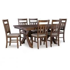 Krause 7-Piece Wood Rustic Umber Dining Set by Powell Company