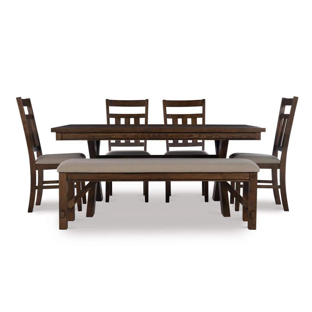 6-Piece Powell Krause Rustic Umber Dining Set by Powell Company 4 6-Piece Powell Krause Rustic Umber Dining Set by Powell Company - Image 2