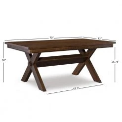 Krause Rustic Umber Dining Table by Powell Company -Powell Company Shop rustic umber powell company kitchen dining tables hd1427dt19 4f 1000
