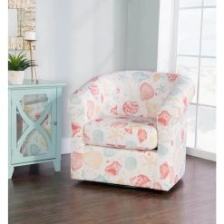 Jetsom Swivel Seashell Club Chair by Powell Company -Powell Company Shop seashell beachy powell company accent chairs hd1391s19 31 1000