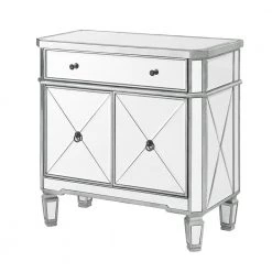 Klein 32 in. Silver Standard Rectangle Mirrored Console Table by Powell Company -Powell Company Shop silver mirror powell company console tables hd1199a19 1d 1000