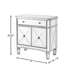 Klein 32 in. Silver Standard Rectangle Mirrored Console Table by Powell Company -Powell Company Shop silver mirror powell company console tables hd1199a19 40 1000