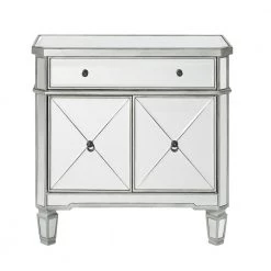 Klein 32 in. Silver Standard Rectangle Mirrored Console Table by Powell Company