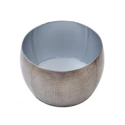 Wagner 22.5 in. Silver 16 in. Metal Hammered Drum Coffee Table with Storage and Wooden Lid by Powell Company -Powell Company Shop silver powell company coffee tables hd1645dts21ss a0 1000