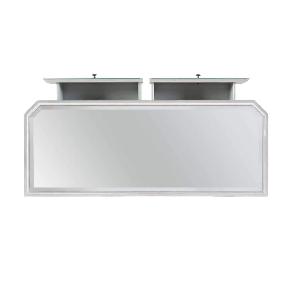 Traver 40 in. Silver Standard Rectangle Mirrored Console Table with Drawers by Powell Company 6 Traver 40 in. Silver Standard Rectangle Mirrored Console Table with Drawers by Powell Company - Image 4