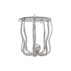 Olivia Silver Metal and Glass Octopus Table by Powell Company -Powell Company Shop silver powell company end side tables hd1621at21 1f 1000