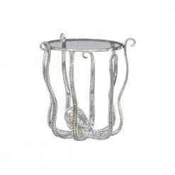 Olivia Silver Metal and Glass Octopus Table by Powell Company -Powell Company Shop silver powell company end side tables hd1621at21 4f 1000