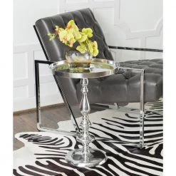 Jhana Silver Metal Side Table by Powell Company 11 Jhana Silver Metal Side Table by Powell Company -Powell Company Shop silver powell company end side tables hd1624at21 31 1000