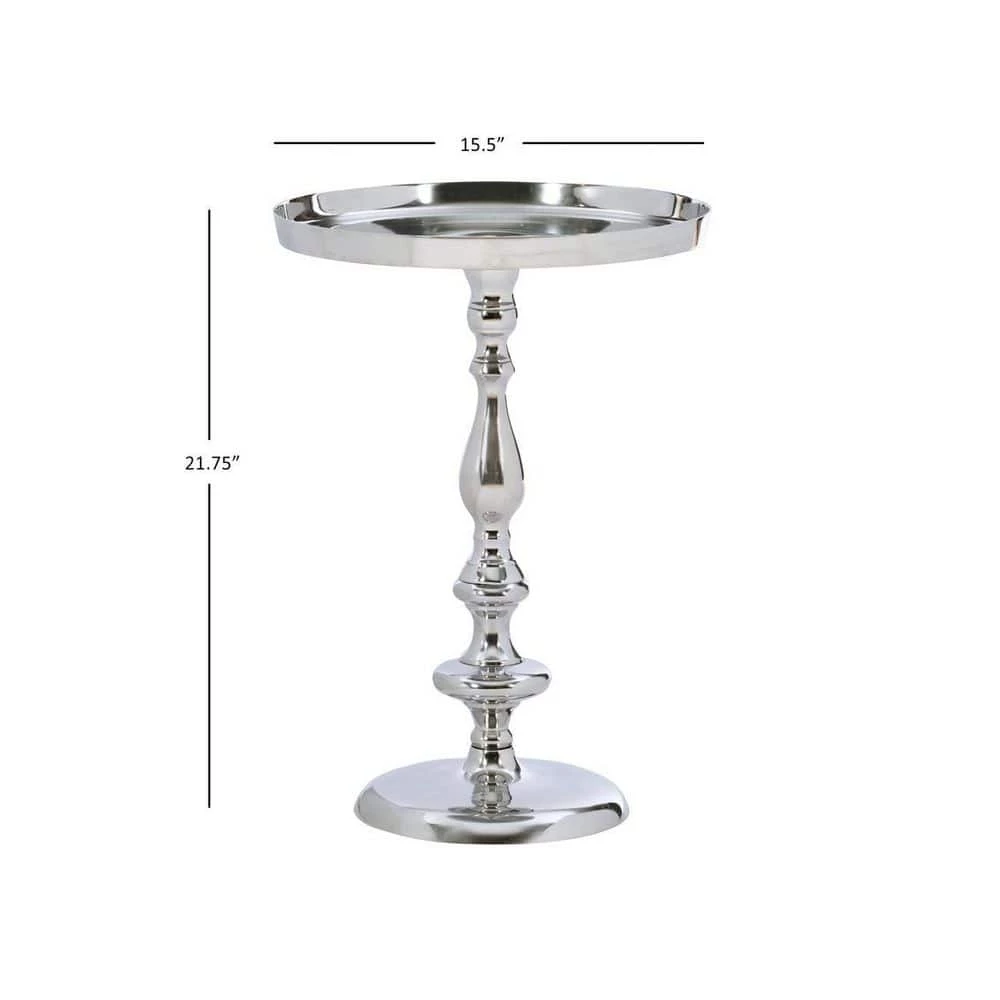 Jhana Silver Metal Side Table by Powell Company 4 Jhana Silver Metal Side Table by Powell Company - Image 2