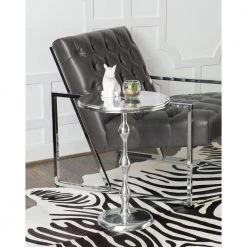 Phoebe Silver Metal Side Table by Powell Company -Powell Company Shop silver powell company end side tables hd1626at21 31 1000