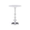 Jessy 16 in. x 23.5 in. Silver Circular Marble Top End Table by Powell Company -Powell Company Shop silver powell company end side tables hd1658at21 64 1000
