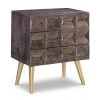 3-Drawer Roanne with Gold LegsWooden Cabinet by Powell Company 1 3-Drawer Roanne with Gold LegsWooden Cabinet by Powell Company -Powell Company Shop smokey grey gold powell company accent cabinets hd1418b19 64 1000
