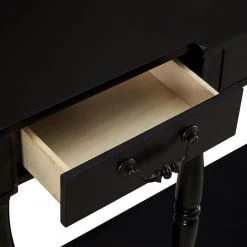 72 in. Black Standard Rectangle Wood Console Table with Drawers by Powell Company -Powell Company Shop soho black crackle powell company console tables 158 534 4f 1000