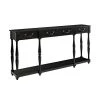 72 in. Black Standard Rectangle Wood Console Table with Drawers by Powell Company -Powell Company Shop soho black crackle powell company console tables 158 534 64 1000