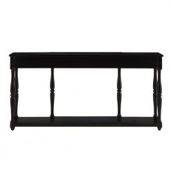 72 in. Black Standard Rectangle Wood Console Table with Drawers by Powell Company -Powell Company Shop soho black crackle powell company console tables 158 534 66 1000