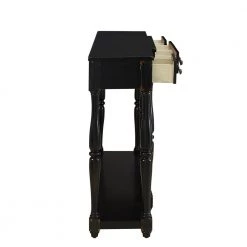 72 in. Black Standard Rectangle Wood Console Table with Drawers by Powell Company -Powell Company Shop soho black crackle powell company console tables 158 534 77 1000