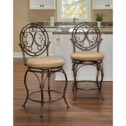 Brandt 24 in. Warm Bronze Counter Stool by Powell Company -Powell Company Shop tan warm bronze powell company bar stools hd1229b19cs 44 1000