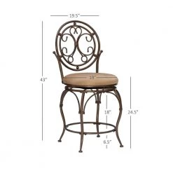 Brandt 24 in. Warm Bronze Counter Stool by Powell Company -Powell Company Shop tan warm bronze powell company bar stools hd1229b19cs fa 1000
