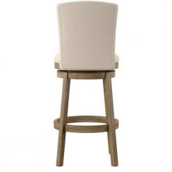 Mike 45.5 in. H Big and Tall Rustic Taupe High Back Wood frame Bar Stool by Powell Company -Powell Company Shop taupe powell company bar stools hd1732bs21 66 1000