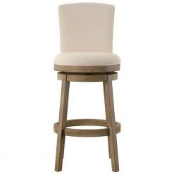 Mike 45.5 in. H Big and Tall Rustic Taupe High Back Wood frame Bar Stool by Powell Company -Powell Company Shop taupe powell company bar stools hd1732bs21 c3 1000