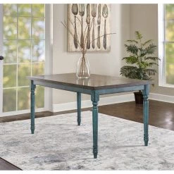 Lawson Teal Blue with Wood Top Dining Set (5-Piece) by Powell Company 12 Lawson Teal Blue with Wood Top Dining Set (5-Piece) by Powell Company -Powell Company Shop teal powell company dining room sets hd1382d195 4f 1000