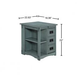 Ramirez Teal Mission Style Side Table by Powell Company -Powell Company Shop teal powell company end side tables hd1171a19t 40 1000