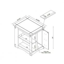 Ramirez Teal Mission Style Side Table by Powell Company -Powell Company Shop teal powell company end side tables hd1171a19t 44 1000