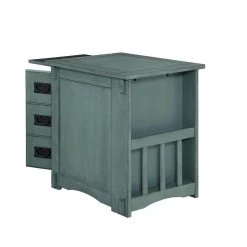 Ramirez Teal Mission Style Side Table by Powell Company -Powell Company Shop teal powell company end side tables hd1171a19t 4f 1000