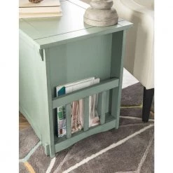 Ramirez Teal Mission Style Side Table by Powell Company -Powell Company Shop teal powell company end side tables hd1171a19t c3 1000