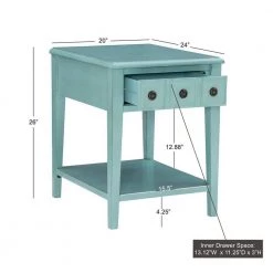 Strand Teal Accent Side Table by Powell Company -Powell Company Shop teal powell company end side tables hd1569et20t 1f 1000
